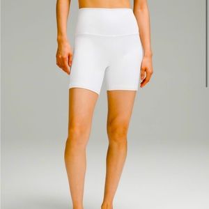 Lululemon 6” biker shorts in white! Never worn before!